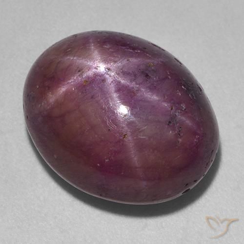 18.38ct Naturale Viola medio-scuro Rubino stellato, Ovale, Opaco