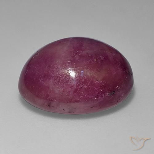Rubino Stellato Rosa violetto naturale da 15.62 ct, Ovale, Opaco