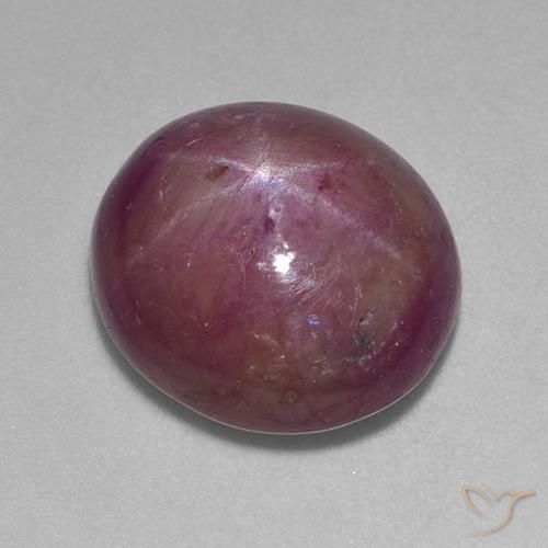 11.27ct Naturale Viola medio-scuro Rubino stellato, Ovale, Opaco