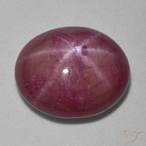 11.99ct Naturale Viola medio Rubino stellato, Ovale, Opaco
