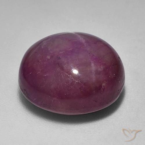 Rubino Stellato Prugna Viola naturale da 15.13 ct, Ovale, Opaco