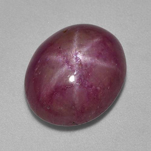 Rubino stellato naturale porpora da 10,07 ct, taglio ovale, opaco