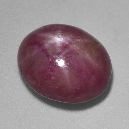 Rubino stellato naturale porpora da 10,07 ct, taglio ovale, opaco