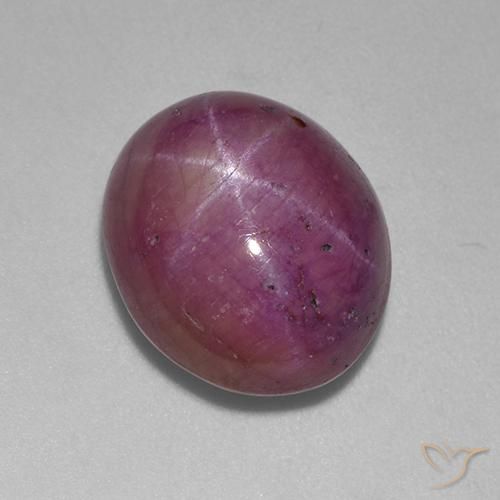 11.87ct Naturale Prugna Viola Rubino stellato, Ovale, Opaco