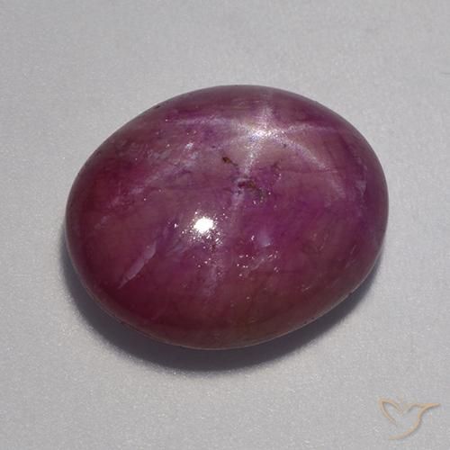 12.90ct Naturale Viola medio-scuro Rubino stellato, Ovale, Opaco