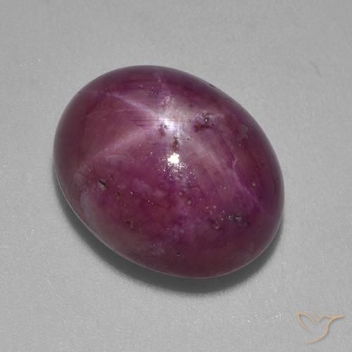 13.24ct Naturale Viola rossastro Rubino stellato, Ovale, Opaco