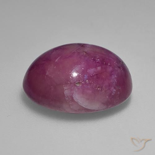 Rubino Stellato Viola rossastro naturale da 13.24 ct, Ovale, Opaco