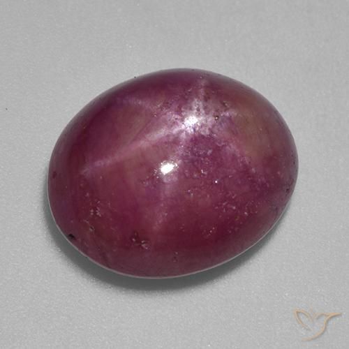 12.45ct Naturale Prugna Viola Rubino stellato, Ovale, Opaco