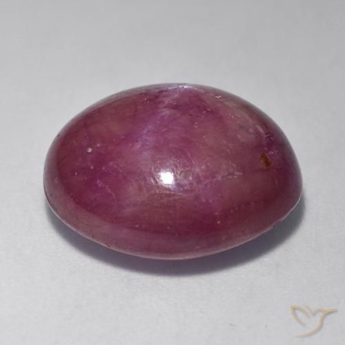 Rubino Stellato Viola medio naturale da 12.55 ct, Ovale, Opaco