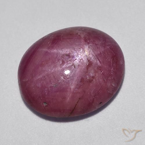 Rubino Stellato Magenta-Rosa naturale da 11.80 ct, Ovale, Opaco