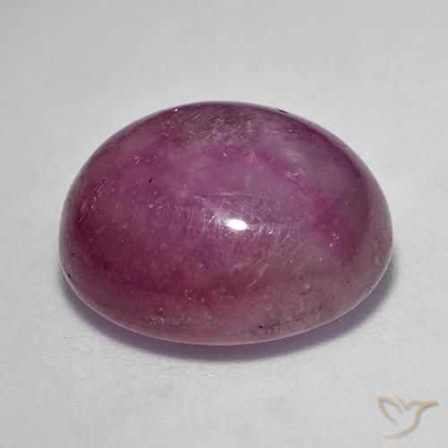 Rubino Stellato Viola rossastro naturale da 15.09 ct, Ovale, Opaco
