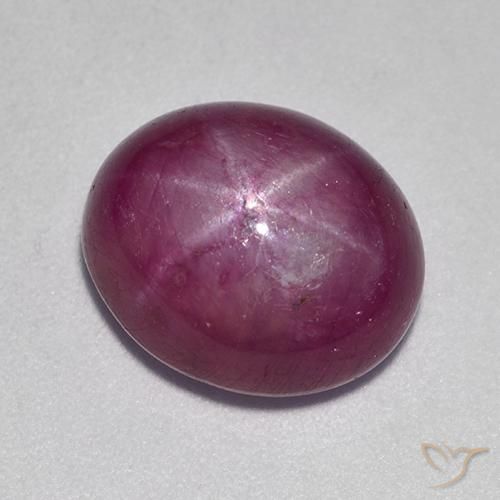 9.44ct Naturale Viola rossastro Rubino stellato, Ovale, Opaco