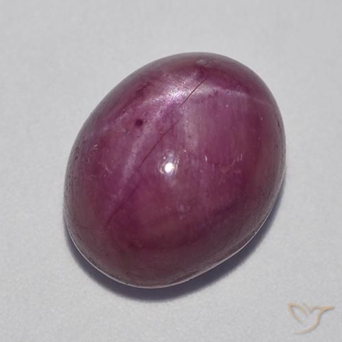 11.42ct Naturale Viola medio-scuro Rubino stellato, Ovale, Opaco