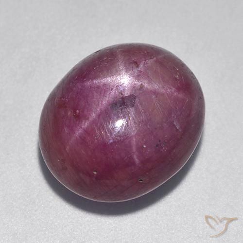 12.08ct Naturale Viola medio-scuro Rubino stellato, Ovale, Opaco