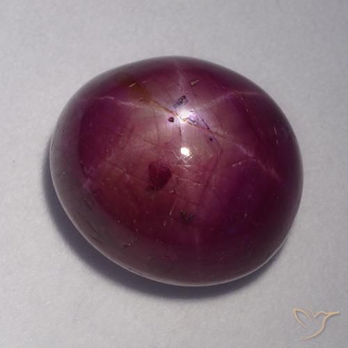 11.47ct Naturale Rosso lampone Rubino stellato, Ovale, Opaco