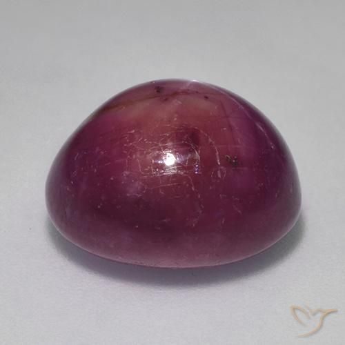 Rubino Stellato Rosso lampone naturale da 11.47 ct, Ovale, Opaco