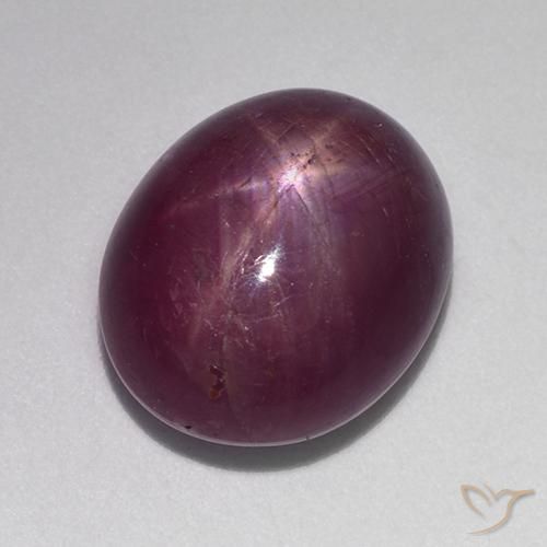 13.18ct Naturale Viola rossastro Rubino stellato, Ovale, Opaco