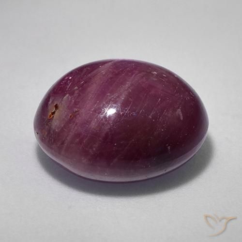 Rubino Stellato Viola rossastro naturale da 13.18 ct, Ovale, Opaco