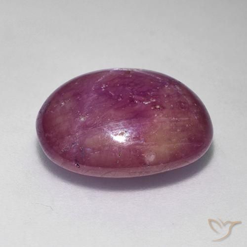 Rubino Stellato Magenta grigiastro naturale da 10.38 ct, Ovale, Opaco