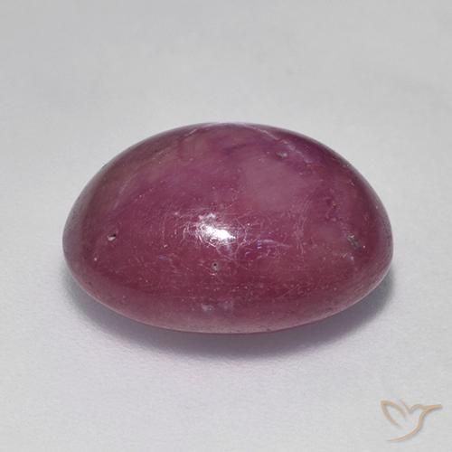 Rubino Stellato Viola medio-scuro naturale da 9.37 ct, Ovale, Opaco