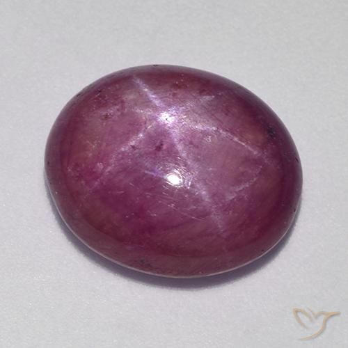 9.50ct Naturale Viola medio-scuro Rubino stellato, Ovale, Opaco