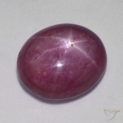 Rubino Stellato Viola medio-scuro naturale da 9.50 ct, Ovale, Opaco