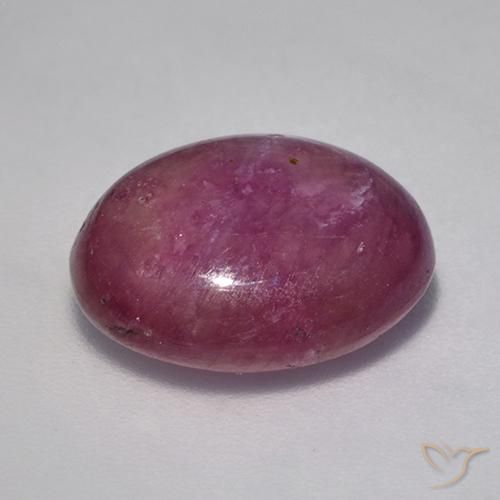 Rubino Stellato Viola medio-scuro naturale da 9.50 ct, Ovale, Opaco