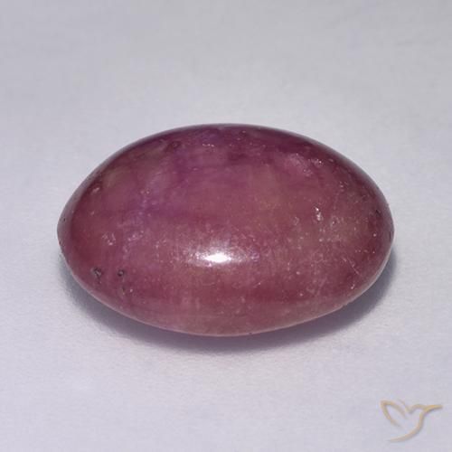 Rubino Stellato Viola rossastro naturale da 10.31 ct, Ovale, Opaco