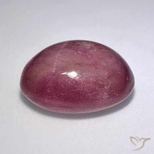 Rubino Stellato Viola medio naturale da 11.40 ct, Ovale, Opaco