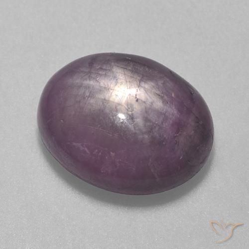 Rubino Stellato Viola chiaro naturale da 6.59 ct, Ovale, Opaco