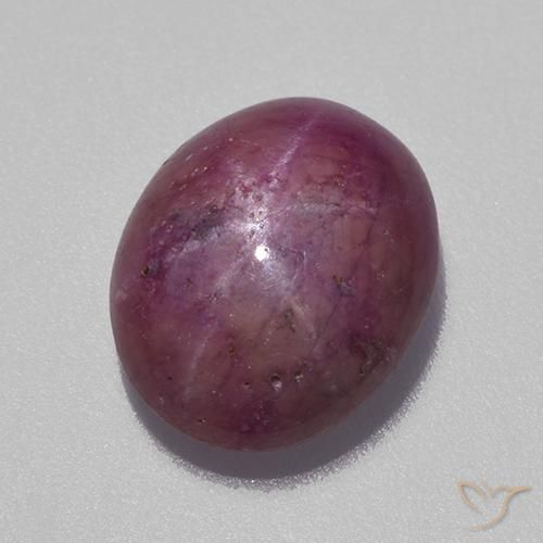 Rubino Stellato Rosso purpureo naturale da 6.46 ct, Ovale, Opaco
