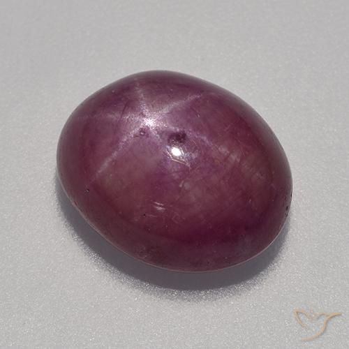 Rubino Stellato Rosso lampone naturale da 9.04 ct, Ovale, Opaco
