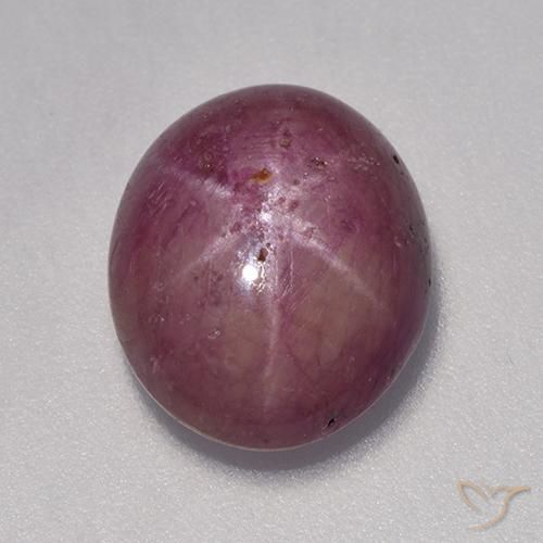 Rubino Stellato Rosso lampone naturale da 7.06 ct, Ovale, Opaco