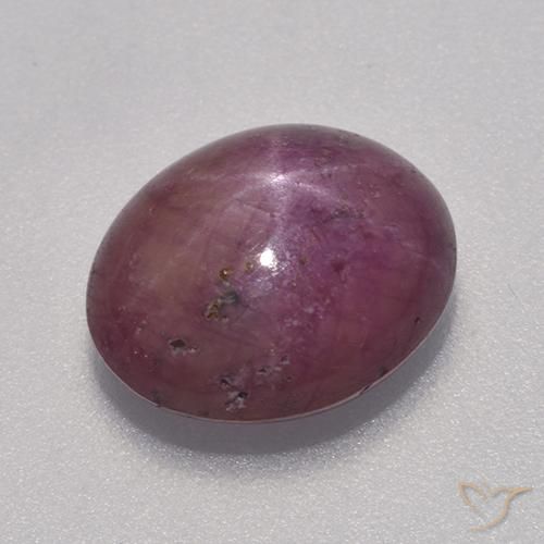 Rubino Stellato Rosso medio naturale da 6.06 ct, Ovale, Opaco