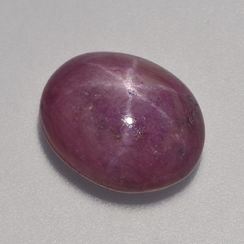 Rubino stellato Rosso purpureo naturale da 7.10 ct, Taglio ovale, Opaco
