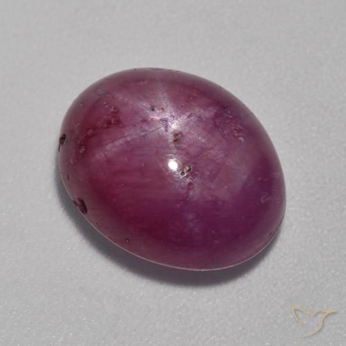 8.53ct Naturale Viola medio-scuro Rubino stellato, Ovale, Opaco