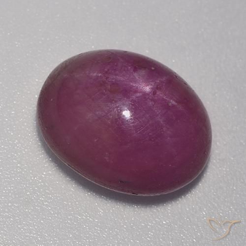 8.86ct Naturale Viola medio-scuro Rubino stellato, Ovale, Opaco