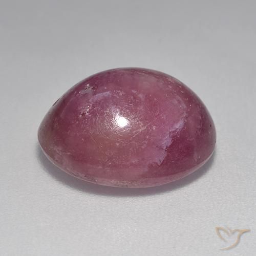 Rubino Stellato Viola medio-scuro naturale da 8.41 ct, Ovale, Opaco