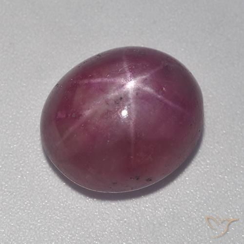 11.15ct Naturale Prugna Viola Rubino stellato, Ovale, Opaco