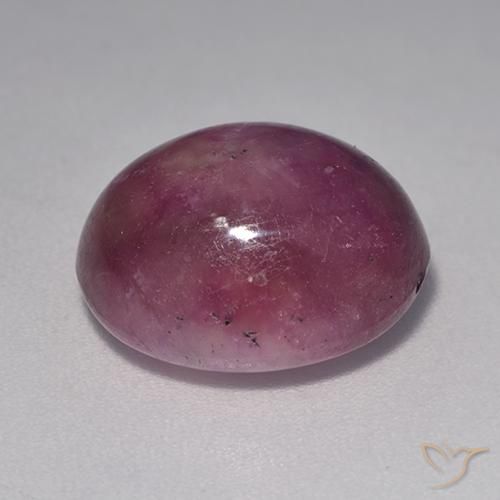 Rubino Stellato Prugna Viola naturale da 11.15 ct, Ovale, Opaco