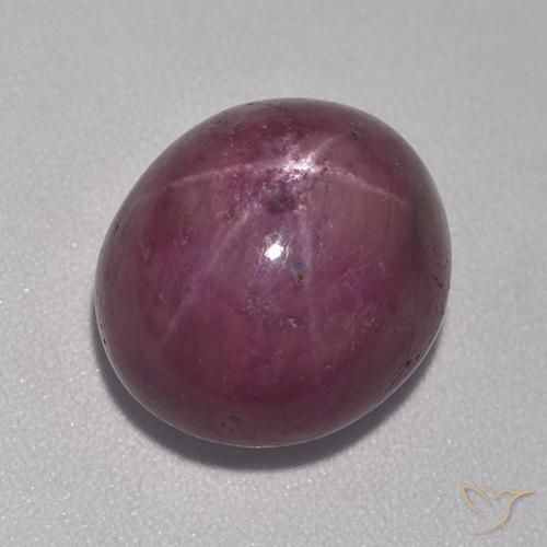 10.98ct Naturale Prugna Viola Rubino stellato, Ovale, Opaco