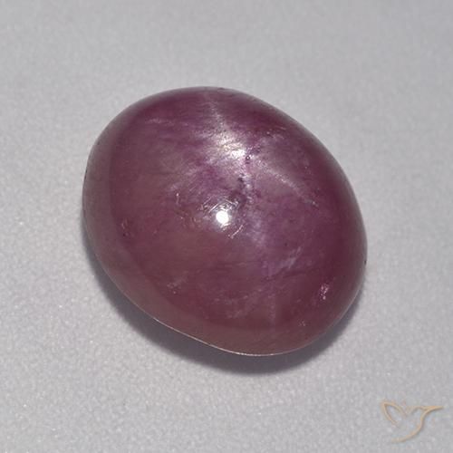 6.32ct Naturale Prugna Viola Rubino Stellato, Ovale, Opaco