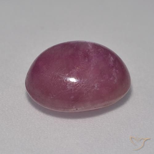 Rubino Stellato Prugna Viola naturale da 6.32 ct, Ovale, Opaco