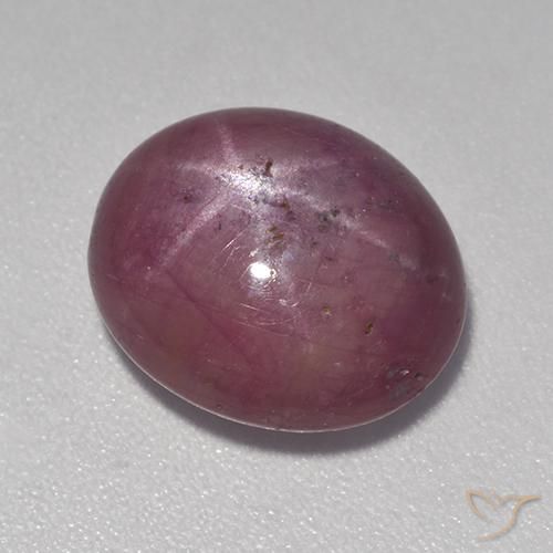 6.89ct Naturale Viola rossastro Rubino stellato, Ovale, Opaco