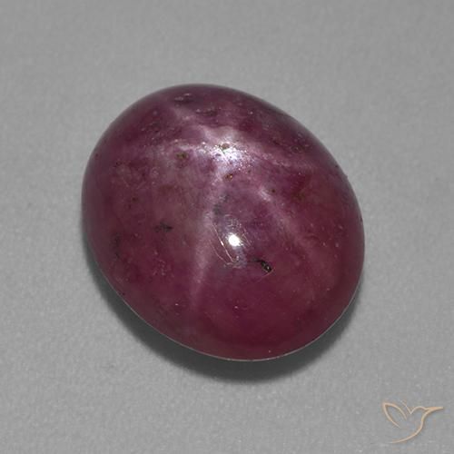 6.26ct Naturale Viola rossastro Rubino stellato, Ovale, Opaco