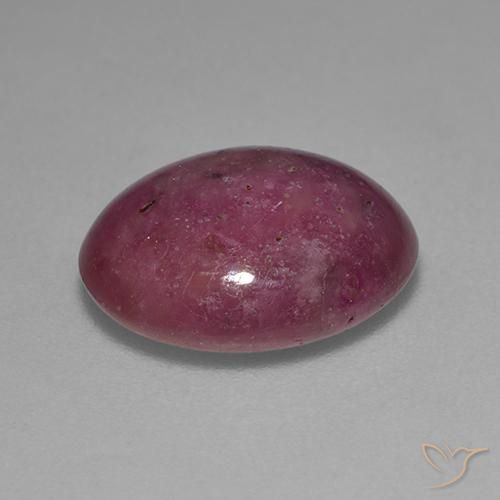 Rubino Stellato Viola rossastro naturale da 6.26 ct, Ovale, Opaco