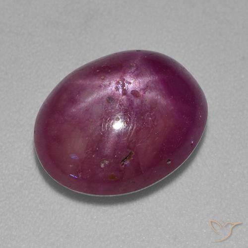 6.43ct Naturale Viola medio-scuro Rubino Stellato, Ovale, Opaco