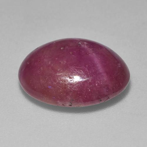 Rubino stellato naturale porpora da 7,03 ct, taglio ovale, opaco