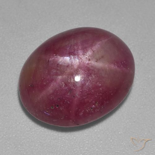 8.43ct Naturale Viola rossastro Rubino stellato, Ovale, Opaco