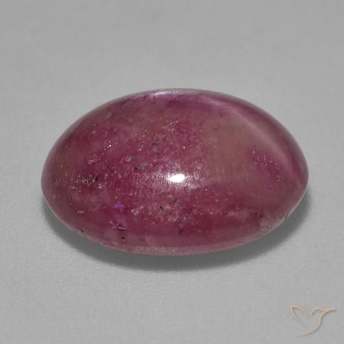 Rubino Stellato Viola rossastro naturale da 8.43 ct, Ovale, Opaco